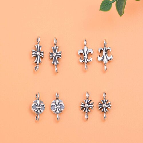 S925纯银十字架圣剑船锚小挂件