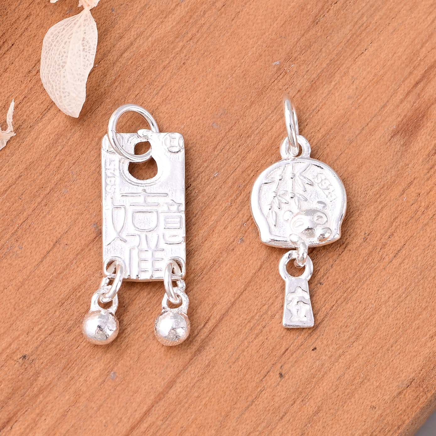 S925纯银好寓意吊球竹报平安熊猫吊件 民族风流苏DIY手链串珠配件,饰品/流行首饰/时尚饰品新,银饰配件,淘宝优惠券,粉丝福利购,淘宝优惠卷