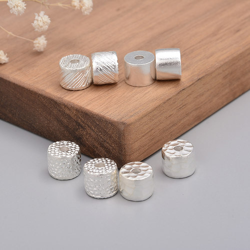 S925纯银小号圆柱隔珠