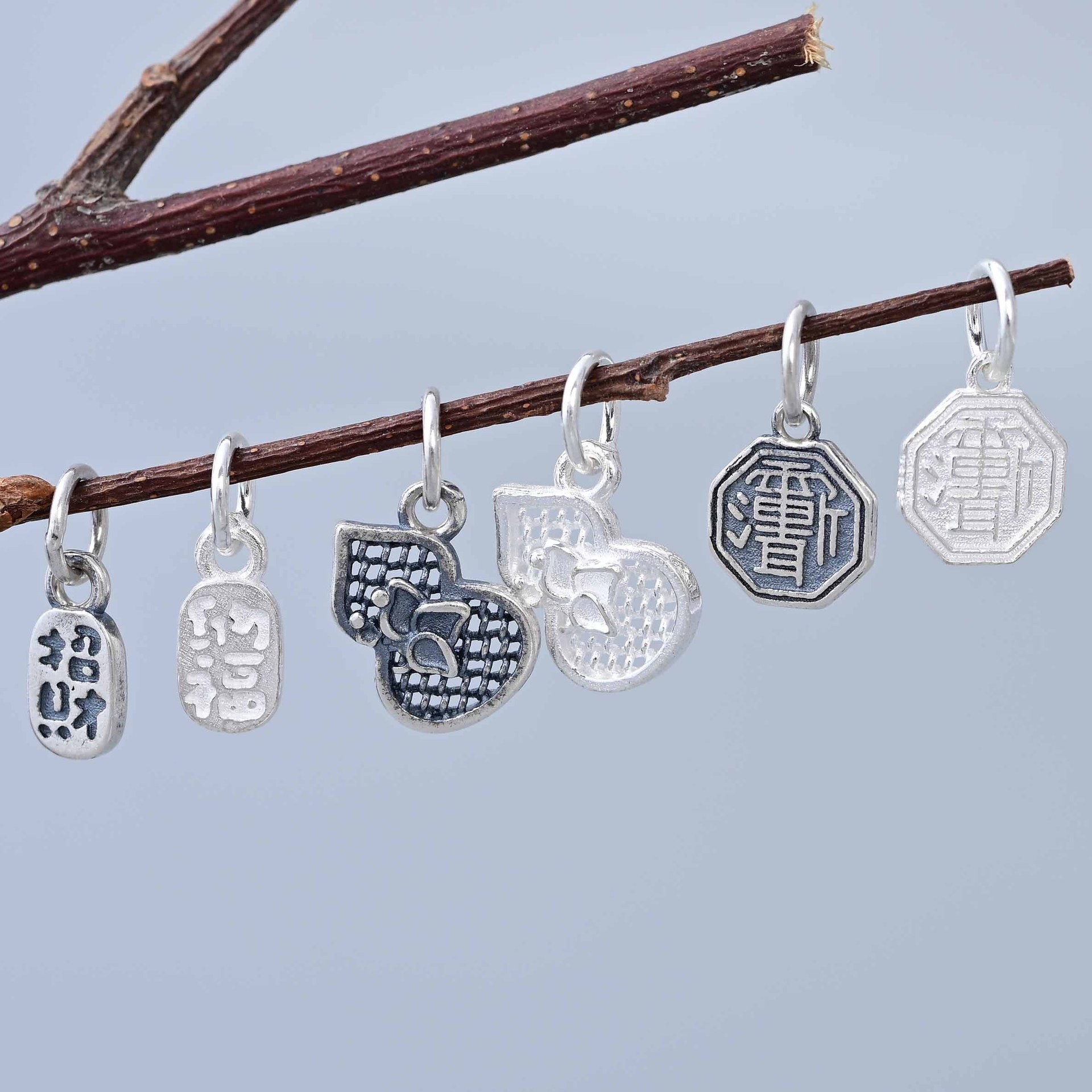 S925纯银吉言葫芦八卦挂件