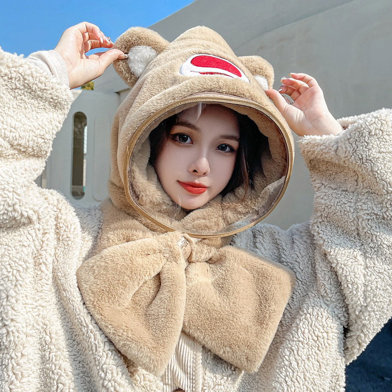 骑车防风帽冬季保暖电动车帽子