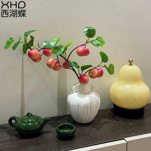 仿真花苹果装饰摆件客厅玄关