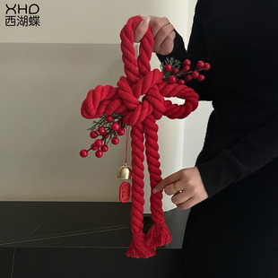 乔迁之喜装饰入户门把手挂件万字结新居布置搬家入宅氛围布置摆件