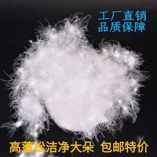 散装精洗无菌大朵95白鸭绒羽绒服羽绒被原料填充（单件50g,可多拍