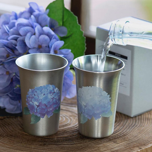 日本制冷感变色酒杯枫叶樱花烟花