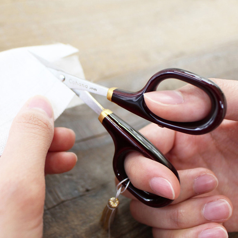 现货dearyou日本制cohana剪刀金莳绘漆器缝纫剪刀刺绣拼布裁缝剪