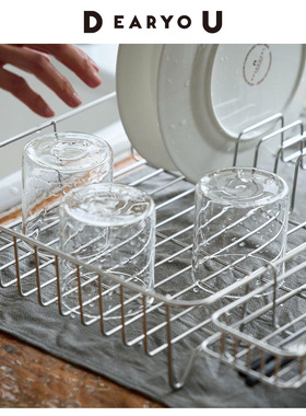 大木制作所OHKI日本进口厨房水槽不锈钢沥水架家用碗盘筷收纳架