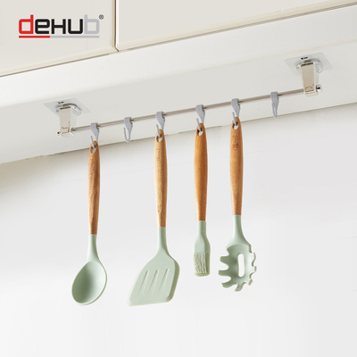 新款多功能浴室毛巾架卫生间拖鞋架无痕贴免打孔厨房连排自粘挂钩