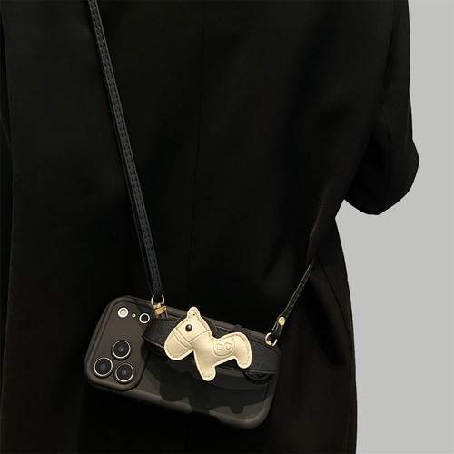 皮质小马手腕带手机壳