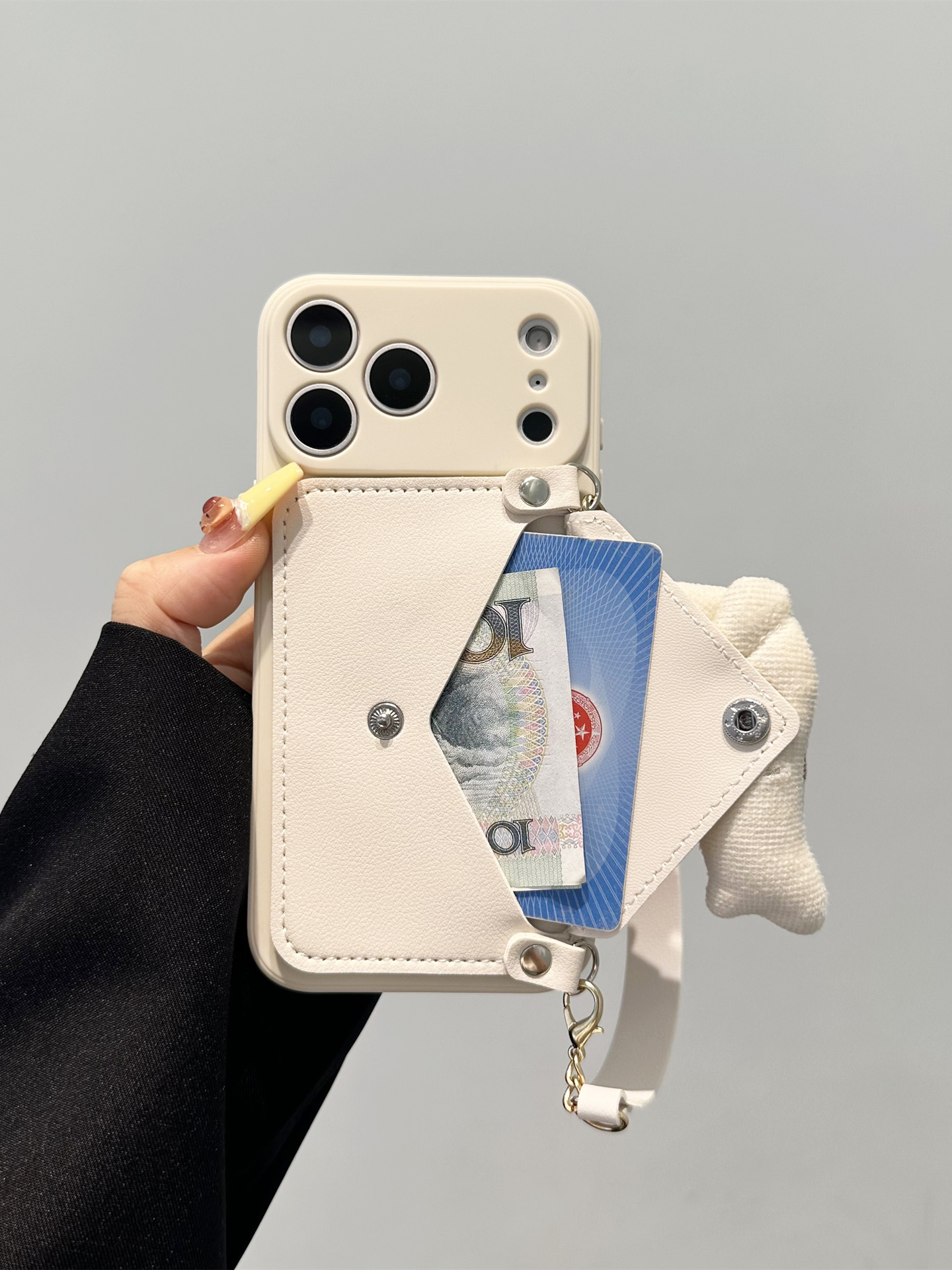 董白樱桃小熊卡包适用苹果16promax手机壳iPhone1 - Product image 4