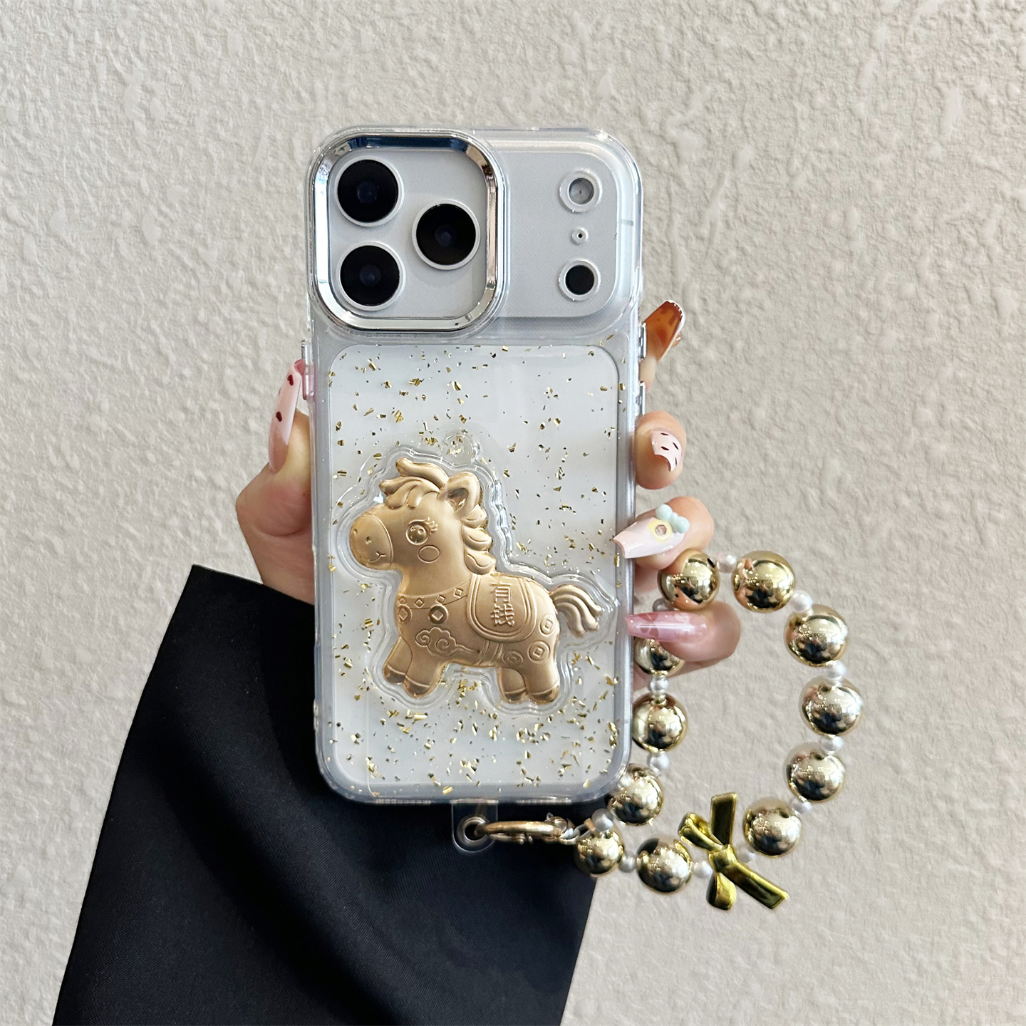 金箔马上有钱手机壳防摔手链