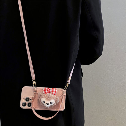 卡通雪梨公仔零钱包斜跨手机壳