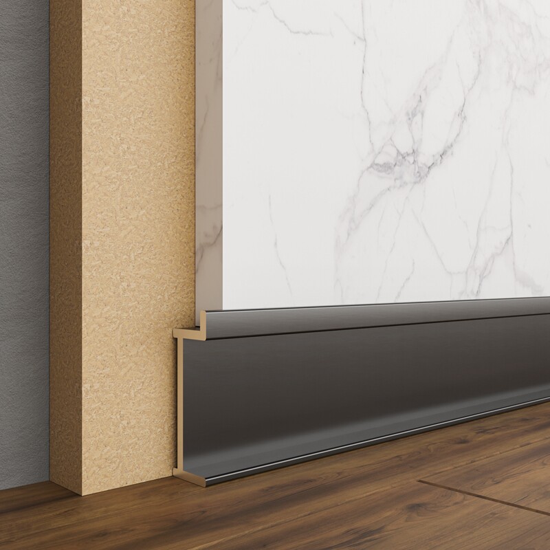 典爵阁踢脚线隐形黑色墙贴墙脚线嵌入式暗装地脚线金属收边条瓷砖