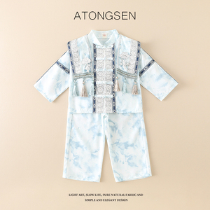 少数民族服装幼儿园儿童演出服广西壮族苗族舞蹈表演服男女童汉服