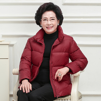 2022新款羽绒服中老年妈妈装短款