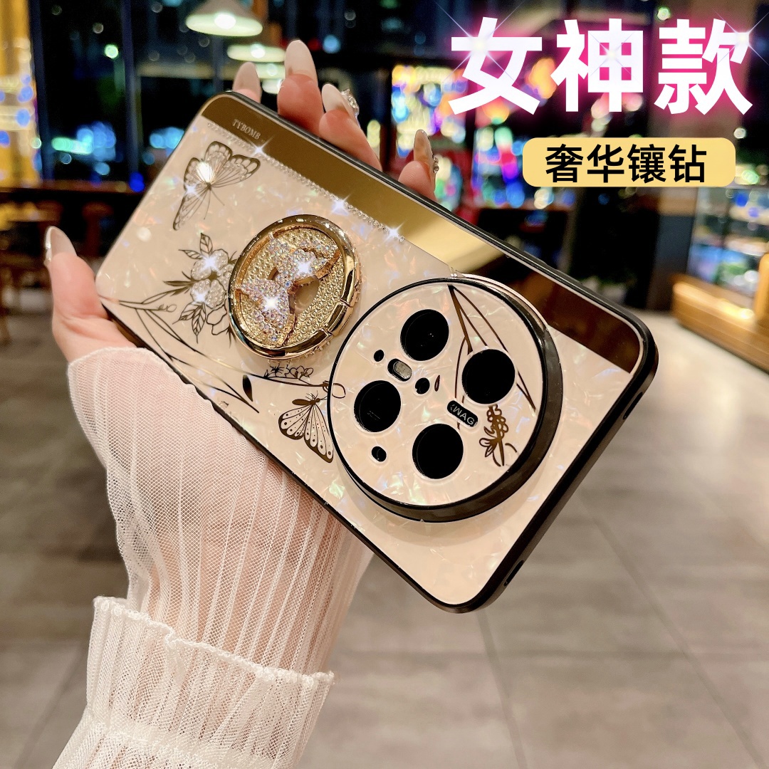 适用华为mate70pro新款手机壳高级感mate60高颜值保护套镜头全包带支架mt60pro防摔女带挂绳魅特70系列外壳十
