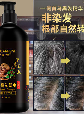 何首乌洗发水纯植物中老年白发