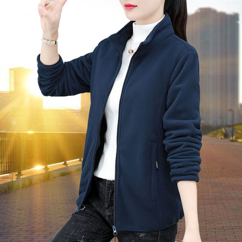 中年摇粒绒外套女2024新款春秋季