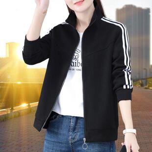 开衫卫衣外套女春秋季2026新款中年妈妈时尚女士宽松连帽短款上衣