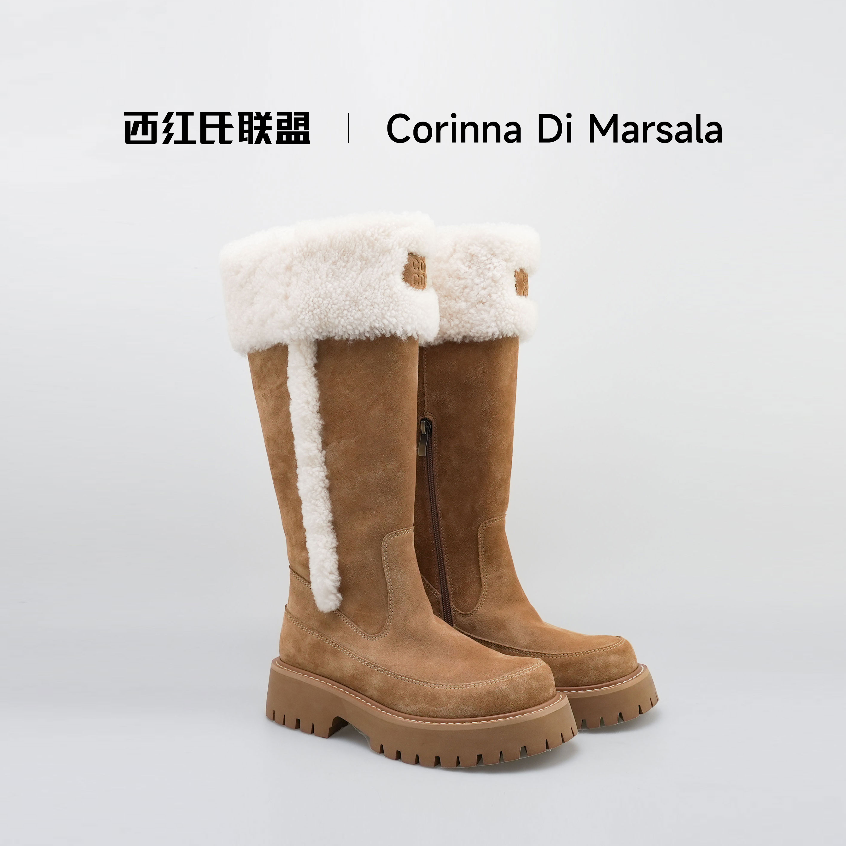 【多多专属】【西红氏】雪地靴X22A56DF8001-1跟高5.5cm半码拍大