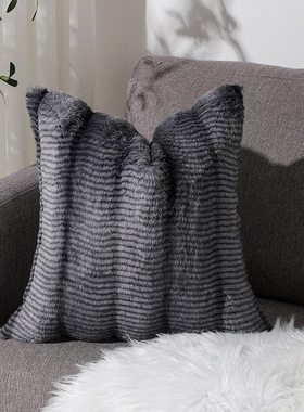 Gold velvet solid color throw pillow for simple sofa cushion