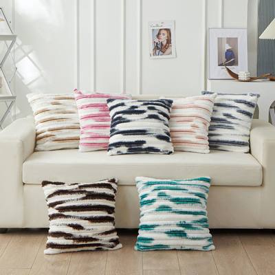 扎染条纹卧室床头抱枕装饰靠垫家居Tie dye striped throw pillow