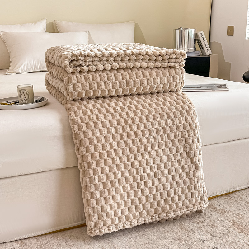 纯色高克重金龟绒毛毯午睡毯儿童毯Golden turtle velvet blanket