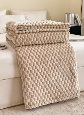 纯色高克重金龟绒毛毯午睡毯儿童毯Golden turtle velvet blanket