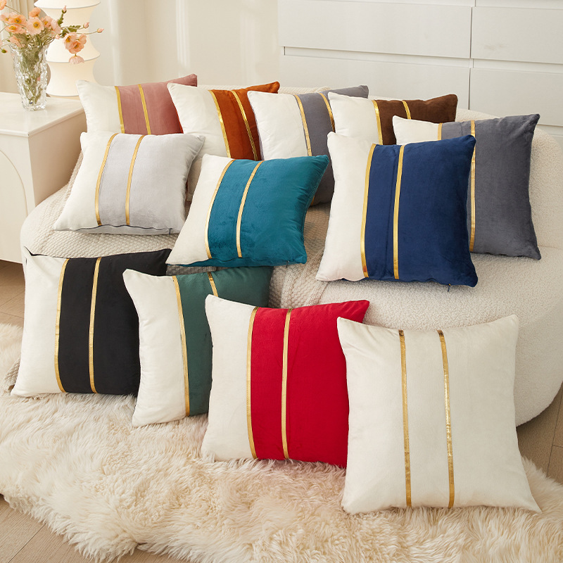 跨境双金线荷兰绒沙发抱