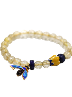 见欢喜【清蜂】金发女ins黄水晶