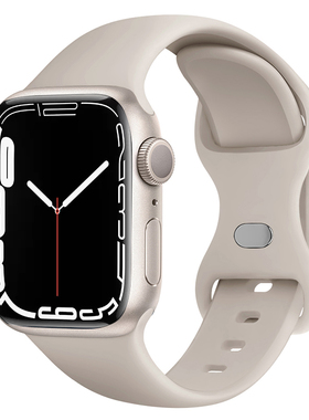 适用apple watch9/8/10手表带ultra3苹果手表s8硅胶iwatch7/6/5/se/4代通用s11智能配件s9男女替换带49mm运动