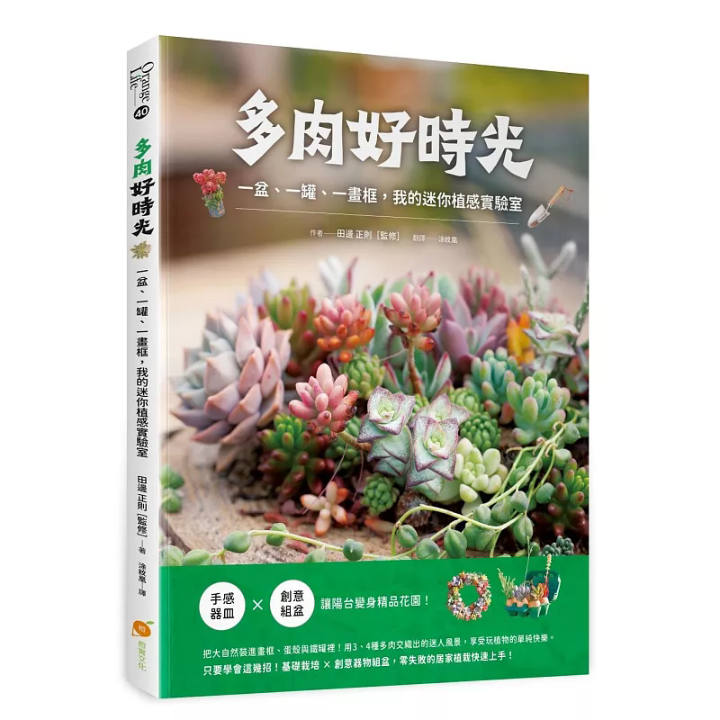 预售 多肉好时光:一盆、一罐、一画框,我的迷你植感实验室 26 田边 正则 橙实文化 从土壤配比季节管理提供成功率最高植栽建议
