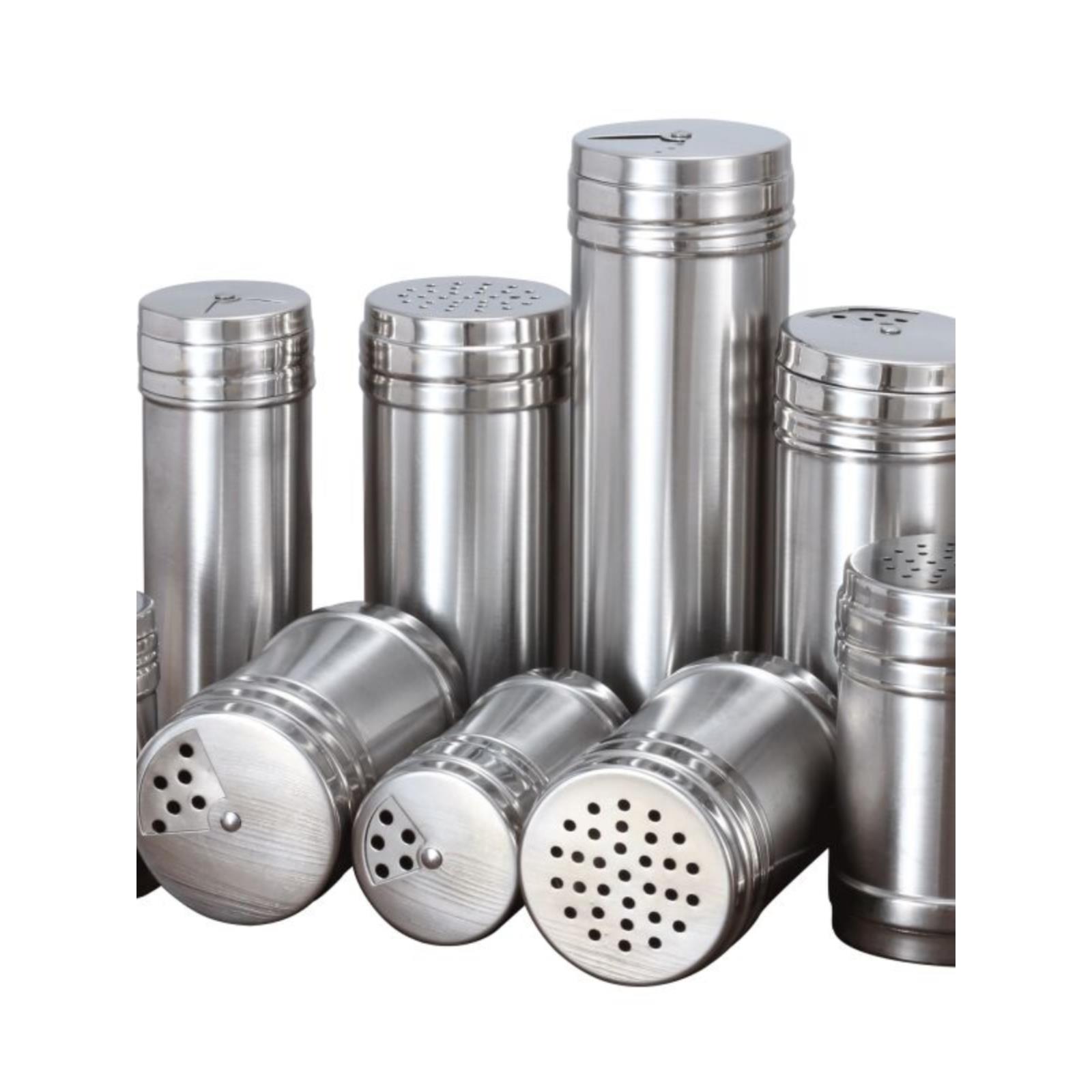 调料罐子304不锈钢调味瓶撒盐神器芝麻孜然黑胡椒粉盐撒料盒烧烤