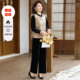 洋气中老年女春秋装 金丝绒马甲套装 气质三件套 国风妈妈春装 新中式