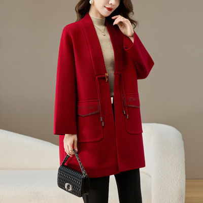 喜婆婆衣服高档妈妈秋装针织外套