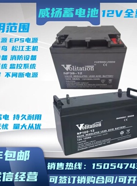 Volitation威扬蓄电池NP12V7A12A17A24A38A65A100A120AH直流屏UPS