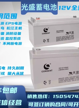 光盛蓄电池 GS/12V65AH17AH24AH38AH100AH120AH基站/机房/UPS/EPS