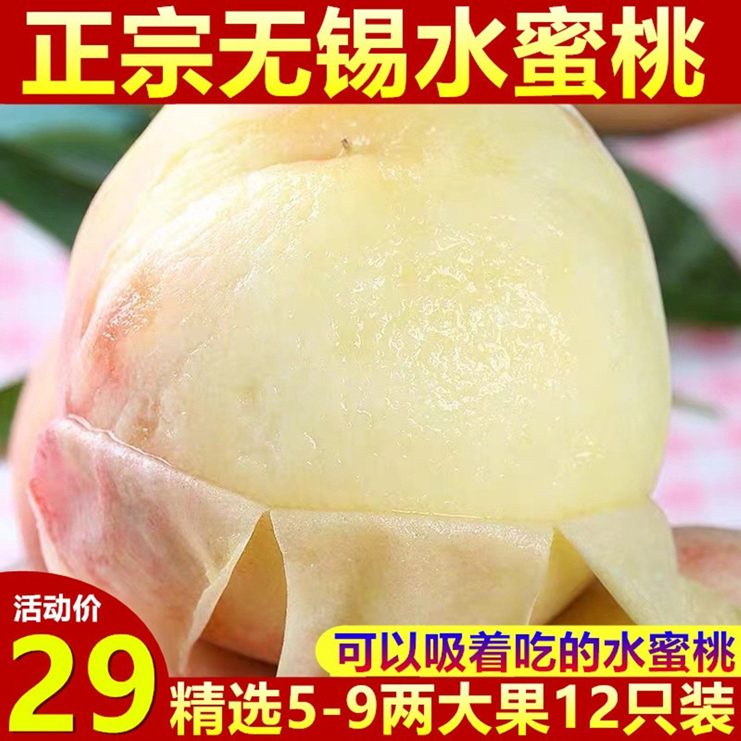 正宗无锡水蜜桃现摘甜阳
