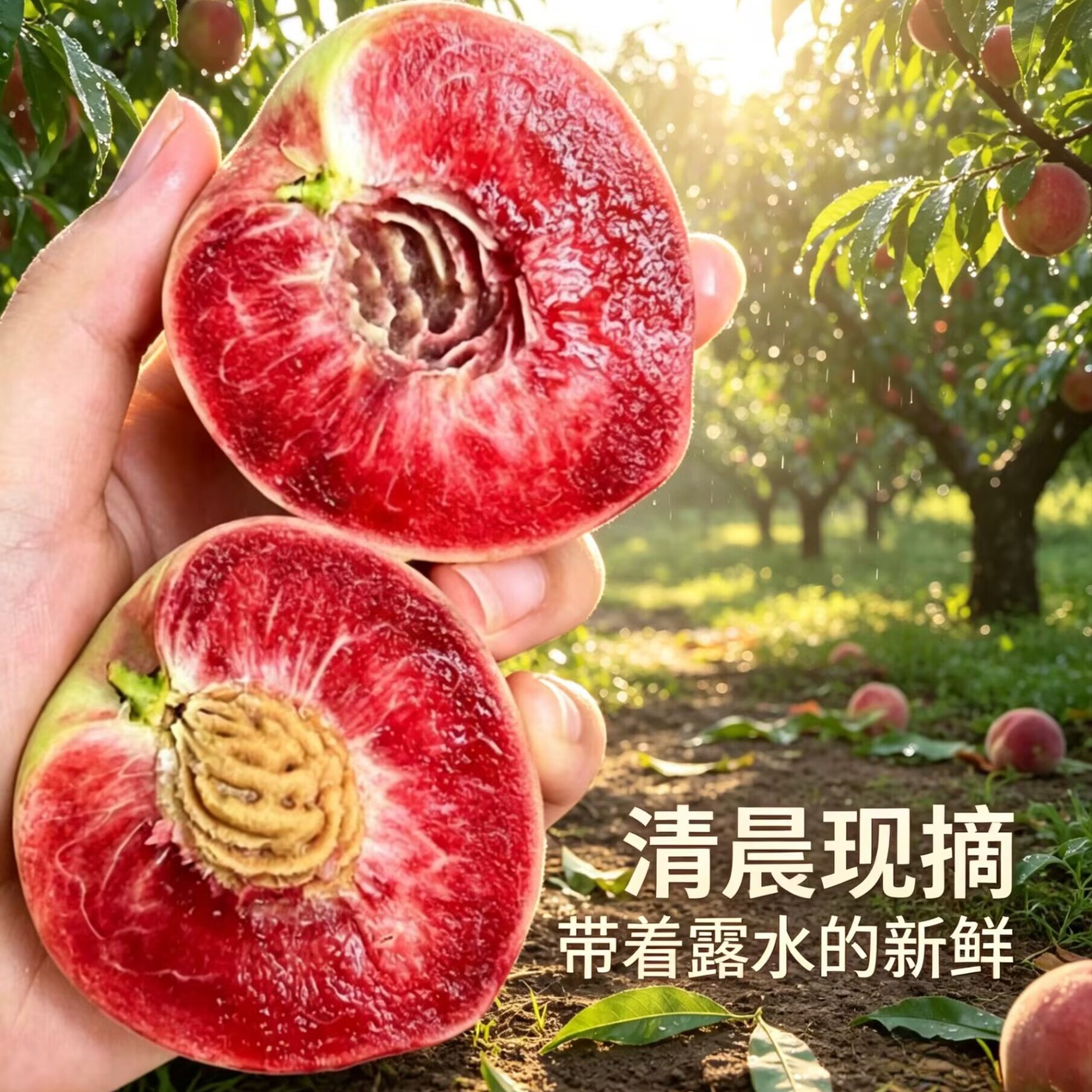 正宗血桃新鲜水果红心脆