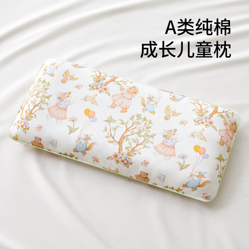 儿童专用枕头加长3-6岁a类纯棉幼儿园决明子枕芯宝宝婴儿枕套四季