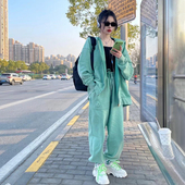 女装 两件套装 2022年新款 运动卫衣卫裤 小个子搭配显高休闲时尚 春款