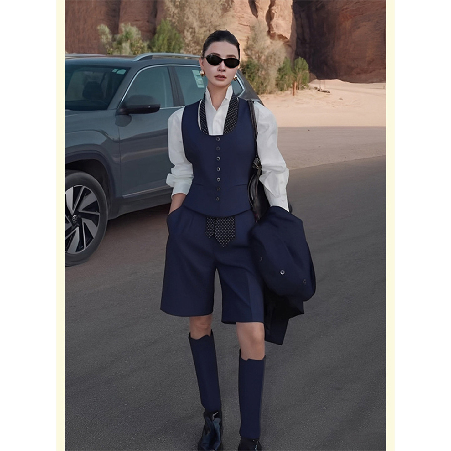 时尚套装女秋季新款高级感大方得体巨好看西装马甲衬衫裤子三件套,女装/女士精品,时尚套装,淘宝优惠券,粉丝福利购,淘宝优惠卷