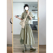 高级感韩系宽松简约时尚 2025新款 休闲防晒衣半身裙两件套 女装 夏季