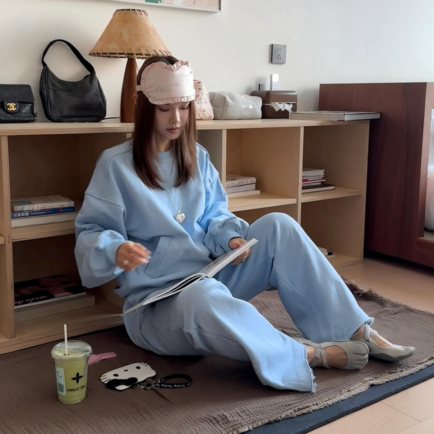 高级感运动套装女秋冬加绒小香风
