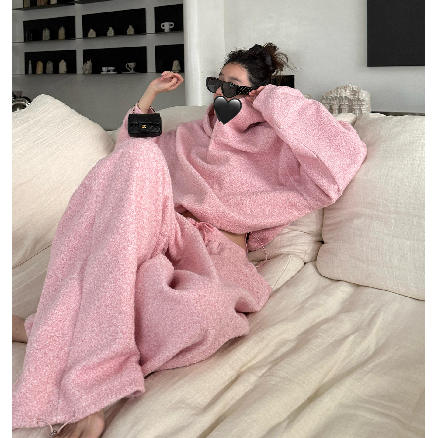 韩系一整套深冬穿搭高级感运动服