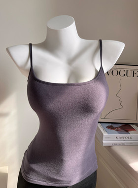 优越外扩 wan能打底!显胸显腰细自带胸垫磨毛吊带背心内搭bra春夏