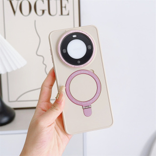 适用华为mate60手机壳磁吸新款mate70pro+简约保护套Mate50E全包隐形支点支架5g高级感男女mate40e防摔30外壳