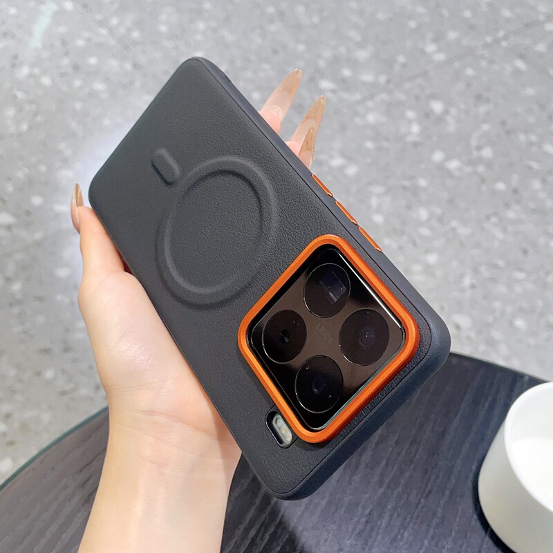 适用小米15手机壳15pro磁吸素皮保护套XIAOMI全新款十四软胶全包边5g超薄男小米14pro防摔散热金属镜头圈大孔