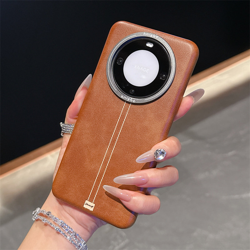 适用于华为mate70pro+手机壳新款Mate60pro金属镜头MATE70PRO磁吸素皮高档商务男士5g高级感防摔皮套外壳超薄