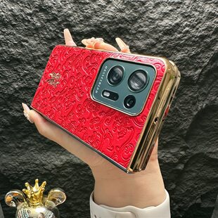 适用oppofindn2折叠屏手机壳findn2flip新款龙年红色中国风FindN2高级感全包防摔5g印花创意男女款高端保护套